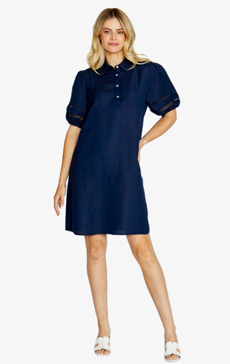 Navy Annie detail dress