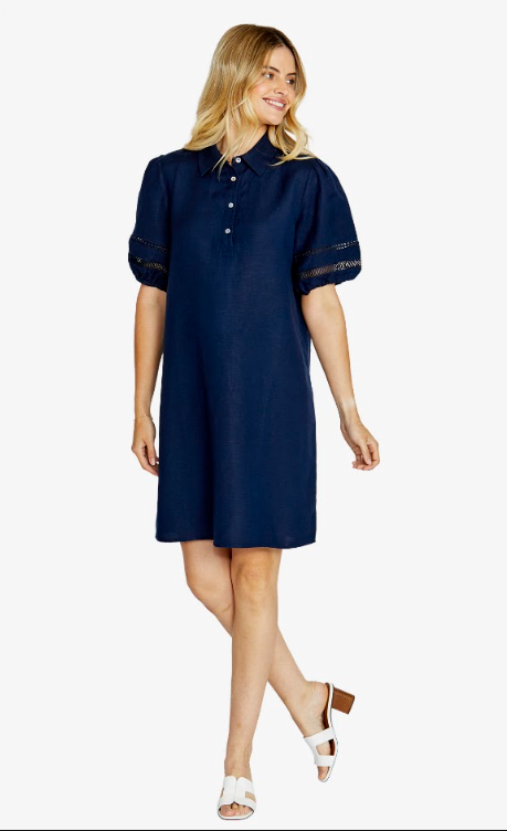 Navy Annie detail dress