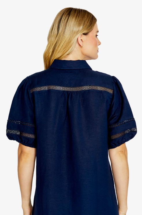 Navy Annie detail dress