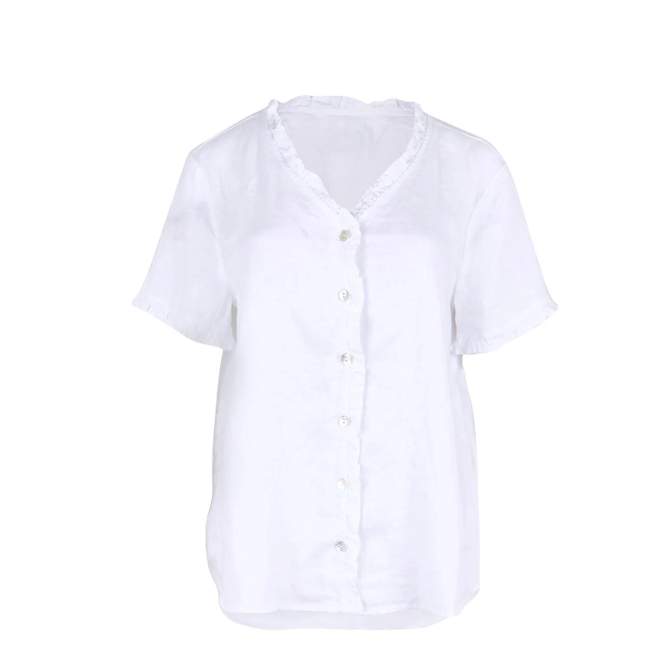 Audrey linen White top