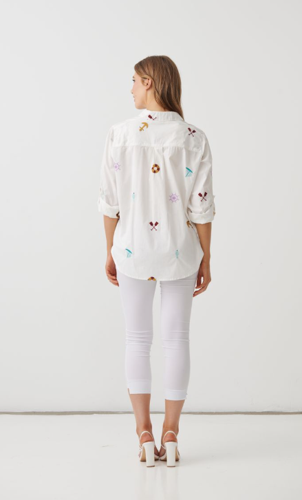 Nautical Collared Cotton shirt