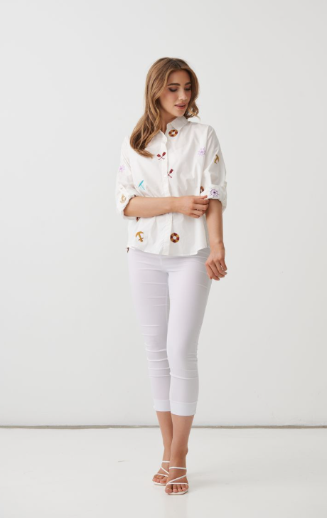 Nautical Collared Cotton shirt