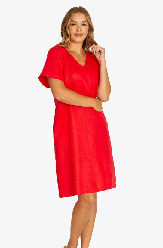 Chilli Red Flutter dress