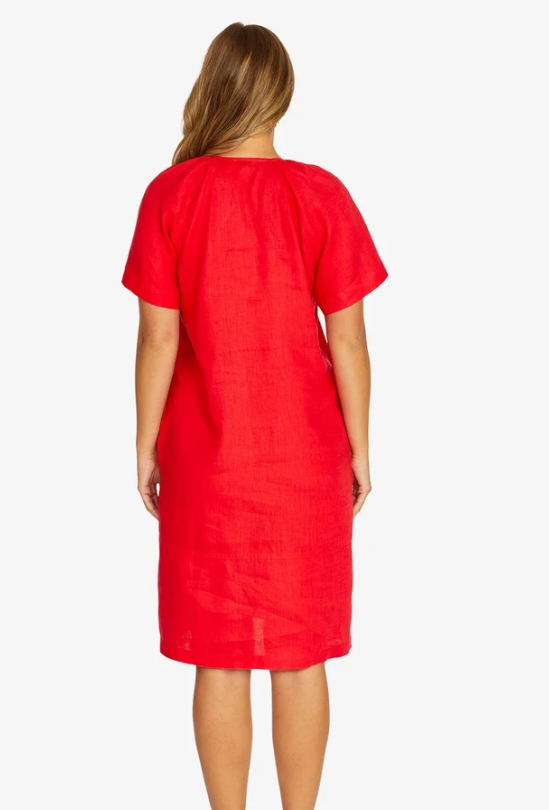 Chilli Red Flutter dress