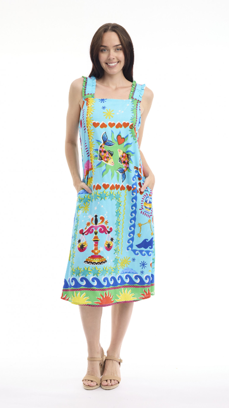 Camellias strappy dress