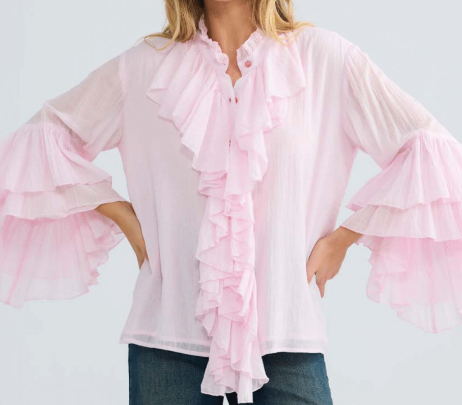 Maika frill Pink Blouse
