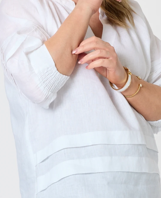 kate white linen top