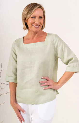 Sage Square neck blouse