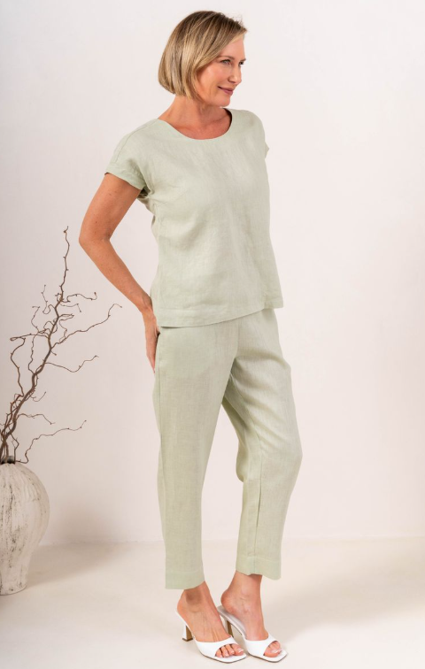 Sage Square neck blouse