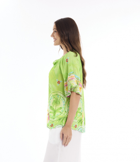 Elena Apple green blouse
