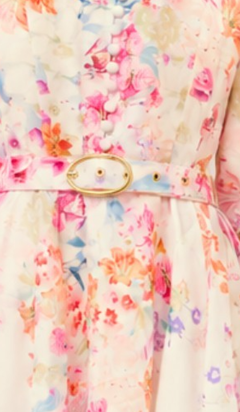 Cream Floral Race day dress