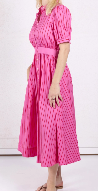 Ivy Pink/red stripe dress