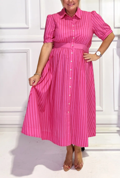Ivy Pink/red stripe dress