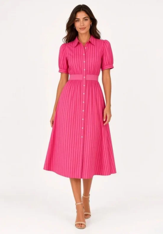 Ivy Pink/red stripe dress