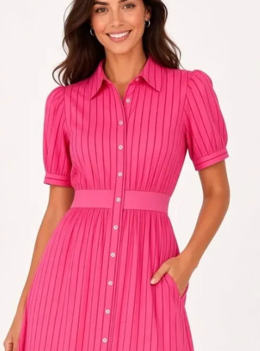 Ivy Pink/red stripe dress