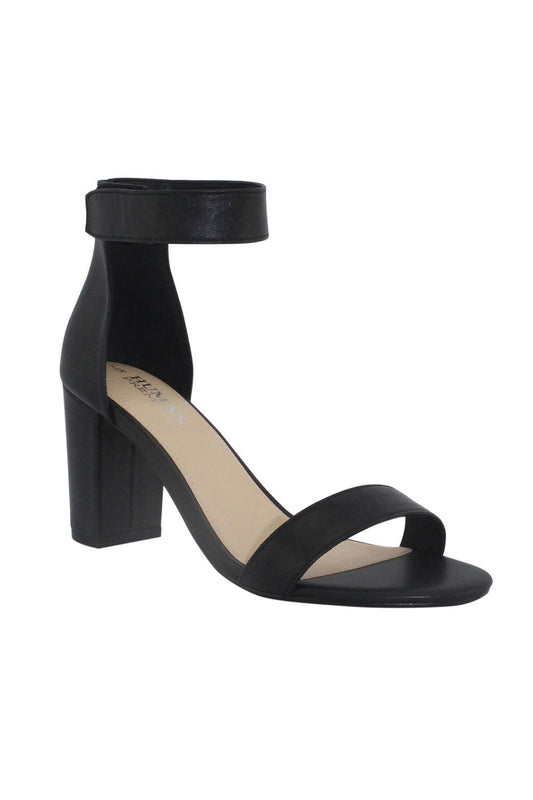 Portia Leather Heels Black