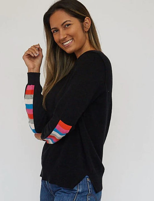 INTARSIA STROPE JUMPER