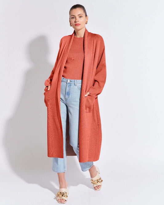 La Luna Knit Cardi Coral