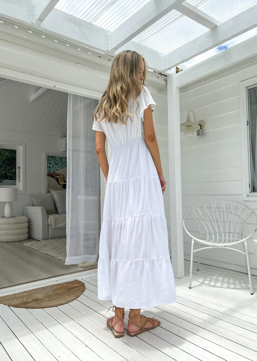 Lilly maxi dress white