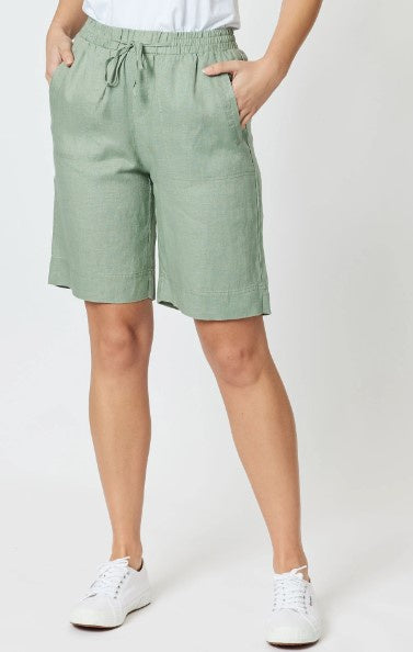 G S TIE FRONT SHORT GREEN