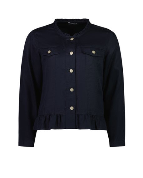 Jacket Frill Hem and Cuff Navy