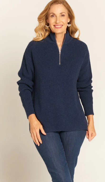 Zip Jumper Navy