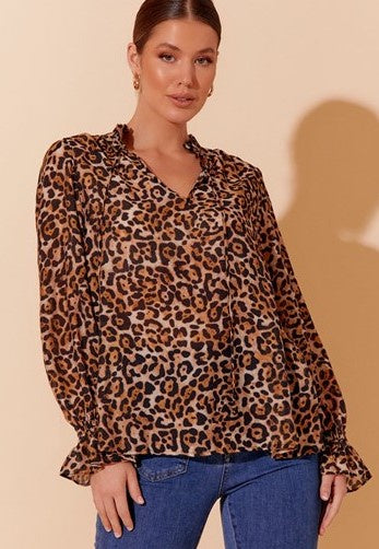 Sandra animal LS blouse