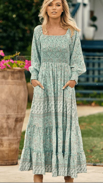 MINT paisley Aquarius maxi dress