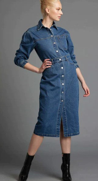 Denim L/s dress