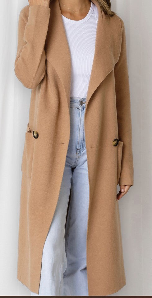 Toffee Long Cardigan