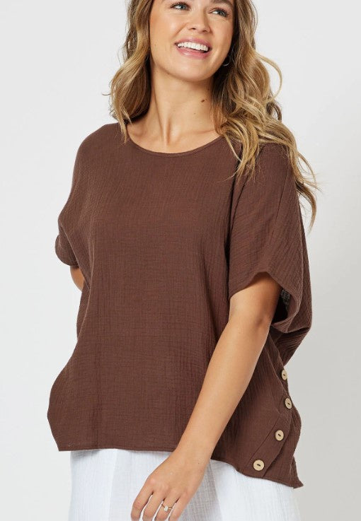 Bryon chocolate blouse