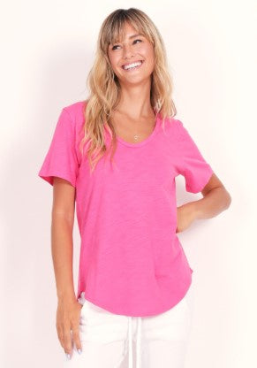 Esther tee Hot pink