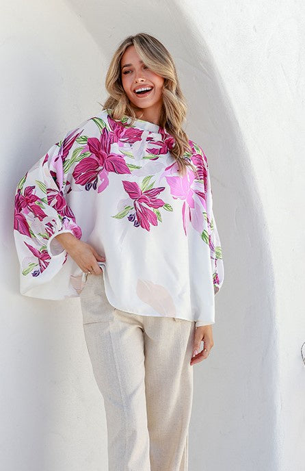 Pink garden blouse