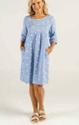 Chambray dott dress