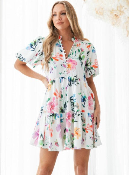 White floral dress