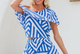 Blue/white stripe TOP