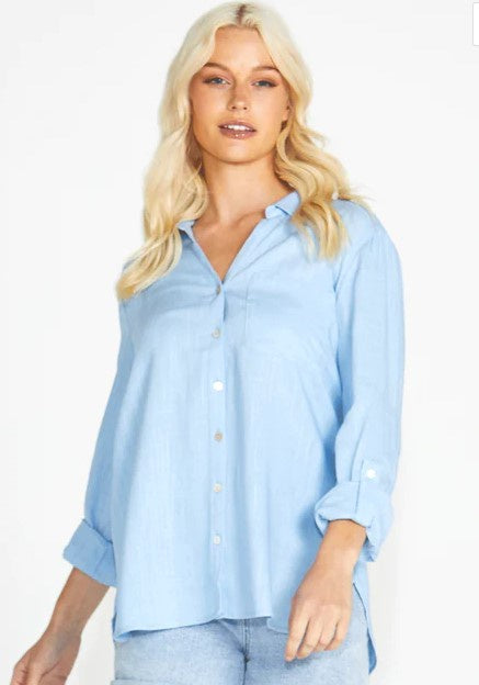 Taylor long shirt chambray