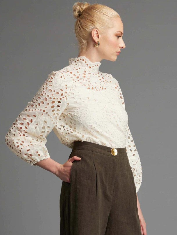 Hopelessly Devoted lace top White