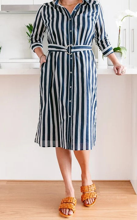 Soul Sparrow dress navy stripe