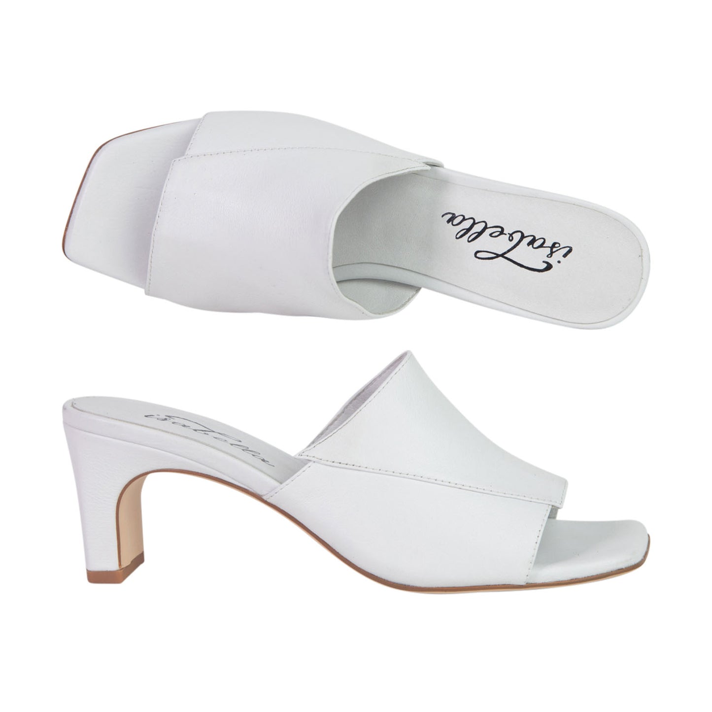 Toni Mule Heels - White