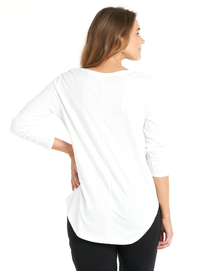 Megan Long Sleeve Top White